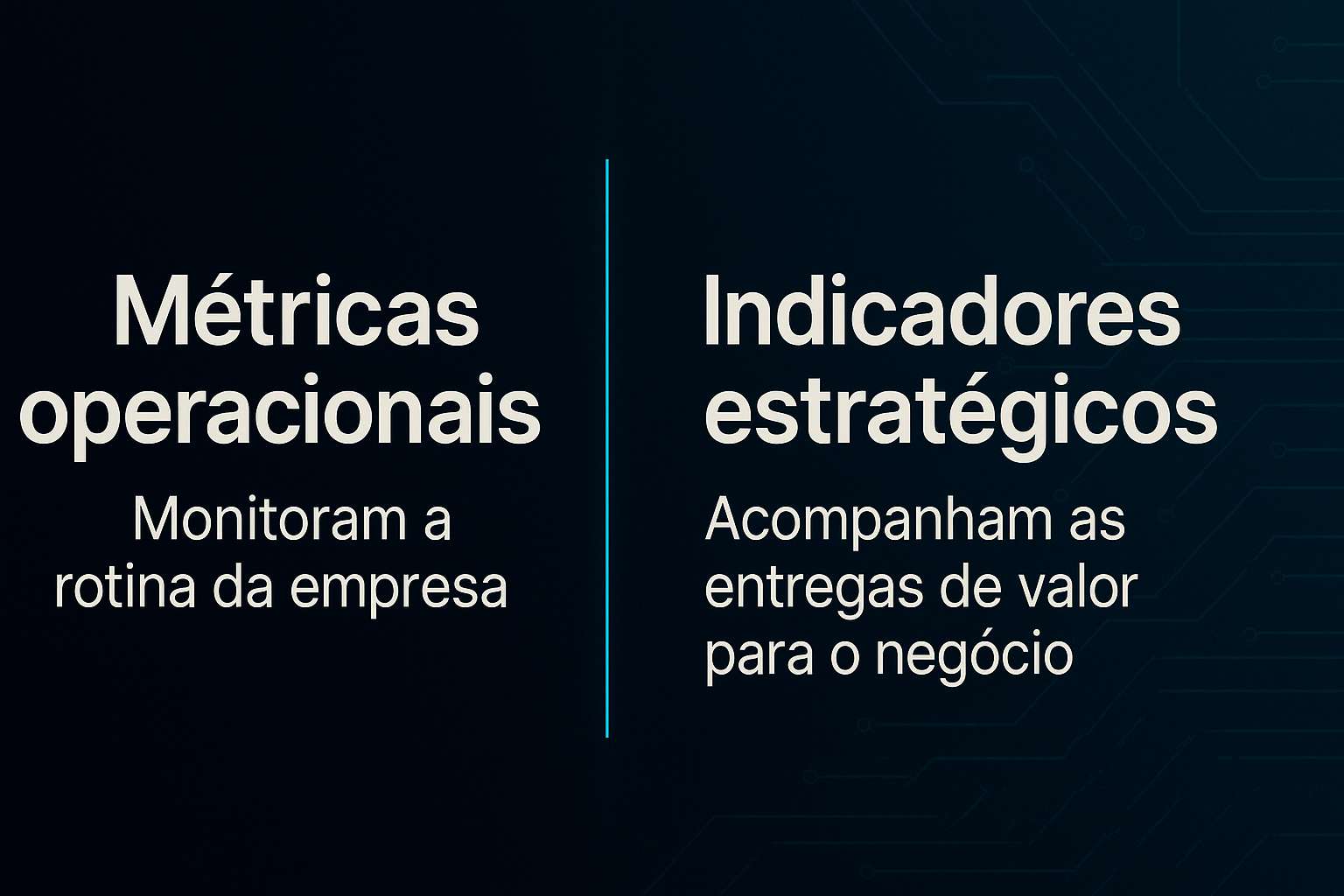 comparativo de tipos de indicadores de TI